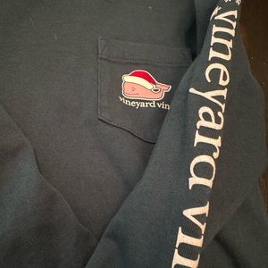 Vineyard Vines long sleeve Santa whale 6